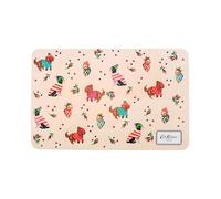Cath Kidston Pet Feeding Mat (40 x 28 cm), Waterproof Non-Slip Bowl Mat for Cats & Dogs, Protects Against Food & Water Spills, Hearts & Roses Print