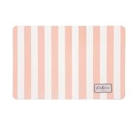 Cath Kidston Pet Feeding Mat 43 x 28 cm - Waterproof Slip-Resistant Dog & Cat Bowl Mat, Protects Floors from Spills & Messes, Cowgirl Stripe - Pink & Cream