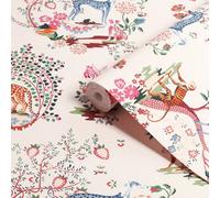 Graham & Brown Cath Kidston Painted Kingdom Pink Floral Wallpaper | Paste the Wall Application | Pink Floral | Eco-Friendly