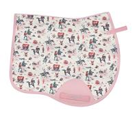 Cath Kidston Pony GP Saddle Pad, Breathable Quilted 100D Fabric, Moisture Wicking Lining, Shock Absorbing Padding with Reinforced Billet & Girth Straps | Cowgirl