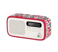 VQ Dexter Portable DAB Radio Mains Powered & Battery Operated. Digital Tick Approved DAB+ & FM Radio. Designer Auto Scan Digital Radios with 60 Presets - Cath Kidston Strawberry Garden