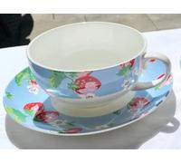 Cath Kidston Queen's China Strawberry Cup and Saucer