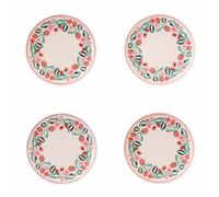 Cath Kidston Raspberry Set Of 4 Melamine Dinner Plates