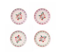 Cath Kidston Raspberry Set Of 4 Melamine Side Plates