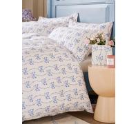 Cath Kidston Ribbon Bow 100% Cotton Duvet Cover Set In Cornflower (Single Duvet Cover Set 137cm x 200cm)