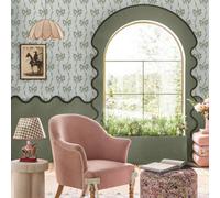 Cath Kidston Ribbon Bow Sage Wallpaper