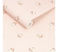 Cath Kidston Rose Spaced Stripe Pink Wallpaper