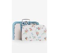 Cath Kidston Set Of 2 Blue Floral Storage Boxes Blue One Size