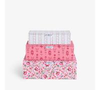 Cath Kidston Set Of 3 Pink Floral Storage Boxes