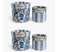 Cath Kidston Set Of 4 Blue Floral Reversible Storage Bags