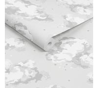 Cath Kidston Silver Linings Neutral Wallpaper One size Silver