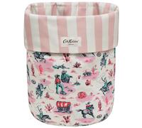 Cath Kidston Small Dog Toy Basket - Foldable Pet Supplies Organiser with Reinforced Base, Space-Saving Design, Reversible Cowgirl Design | 25 x 25 x 30 cm