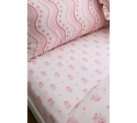 Cath Kidston Spitalfield Bunches Cotton Double Fitted Sheet Pink