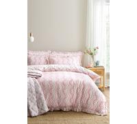 Cath Kidston Spitalfield Silk Stripe Duvet Cover Set Double Pink