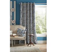 Cath Kidston Strawberry Garden Pair of Blackout Lined Eyelet Curtains Blue