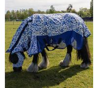 Cath Kidston Strawberry Garden Rainsheet & Fly Rug Combo, Waterproof 600D Ripstop Fabric with 60% UV Protection, Country Horse Turnout Rug, Breathable Mesh Panels & Secure Adjustable Straps | 5'0