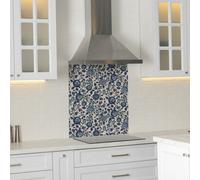 Cath Kidston Strawberry Gardens Glass Splashback - Blue (600X750mm)