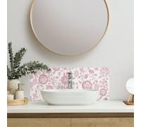 Cath Kidston Strawberry Gardens Glass Splashback - Light Pink (600X250mm)