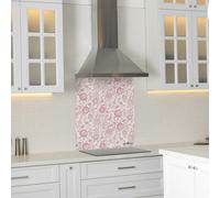 Cath Kidston Strawberry Gardens Glass Splashback - Light Pink (600X750mm)