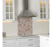 Cath Kidston Strawberry Gardens Glass Splashback - Pink (600X750mm)