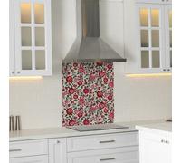 Cath Kidston Strawberry Gardens Glass Splashback - Red (600X750mm)