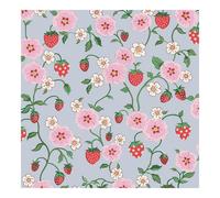 Cath Kidston Strawberry Summer Floral Wallpaper One Size Blue