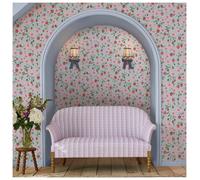Graham & Brown Cath Kidston Strawberry Summer Floral Wallpaper | Paste The Wall Application | Multi Floral | Eco-Friendly