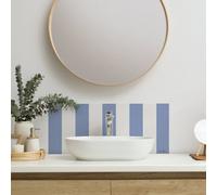 Cath Kidston Stripe Glass Splashback - Blue (600X250mm)