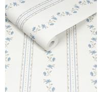 Cath Kidston Treasure Floral Powder Blue Wallpaper