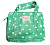 Cath Kidston Vintage Green Oilcloth Button Spot Small Boxy Bag