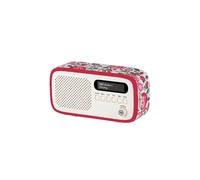 VQ Dexter Portable DAB Radio Mains Powered & Battery Operated. Digital Tick Approved DAB+ & FM Radio. Designer Auto Scan Digital Radios with 60 Presets - Cath Kidston Strawberry Garden