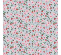 Graham & Brown Cath Kidston Strawberry Summer Floral Wallpaper | Paste the Wall Application | Multi Floral | Eco-Friendly