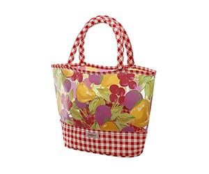 Cath Kidston Warm Cream Painted Fruit Clear PVC Tote & Zipped Pouch