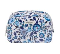 Cath Kidston Wash Bag, Zipper Make Up, Toiletry or Cosmetic Bag, Travel Size, Vegan and Cruelty Friendly, Gift for Her, Beauty Organiser for Women, Navy Carnation, L14cm x W9cm x H 11cm