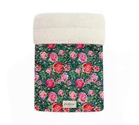Cath Kidston Washable Cat Bed (55 x 40 cm), Enclosed Plush-Lined Snuggle Sack, Cosy Sleeping Bag for Cats & Kittens, Dolly Rose Print