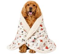 Cath Kidston Washable Large Dog Blanket for Furniture & Pet Bedding, Reversible Sofa Throw, Soft Fleece Winter Blanket for Dogs & Puppies, Hearts & Roses Print, 100x120cm