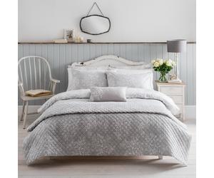 Cath Kidston WASHED ROSE, Grey 100% Cotton Bedding, Reversible Duvet cover Se...
