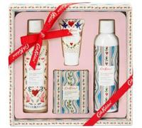 Cath Kidston Wild Rose and Quince Vegan Indulgent Set (Body Wash 200ml, Body Lotion 200ml, Hand Cream 30ml, Bath Salts 100g)