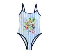 Cath Kidston Women's Contrast Striped One Piece Swimsuit in Blue | Size: 12 Cath Kidston Blue 12