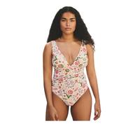 Cath Kidston Women's Flamingo Plunge One Piece Swimsuit in White | Size: 18 Cath Kidston White 18