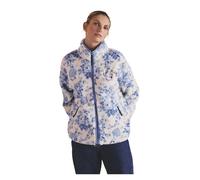 Cath Kidston Womens Hackney Rose Floral Borg Fleece Jacket - Blue - L - Blue - 100% Recycled Polyester