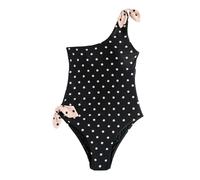 Cath Kidston Womens Polka Dot One Shoulder One Piece Swimsuit - Black - 18 UK - Black - 100% Mixed