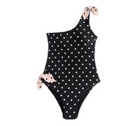 Cath Kidston Women's Polka Dot One Shoulder One Piece Swimsuit in Black | Size: 12 Cath Kidston Black 12