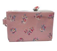 Cath Kidston 'Woodstock Ditsy' Pocket Purse with Keyring in Warm Pink Oilcloth