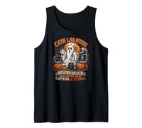 Cath Lab Crew Halloween Ghost Caffeine STEMIs Tank Top