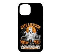 Cath Lab Nurse Halloween Ghost Cardiac Rhythm RN Case for iPhone 15