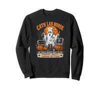 Cath Lab Nurse Halloween Ghost Cardiac Rhythm RN Sweatshirt