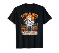 Cath Lab Nurse Halloween Ghost Cardiac Rhythm RN T-Shirt