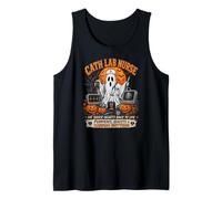 Cath Lab Nurse Halloween Ghost Cardiac Rhythm RN Tank Top