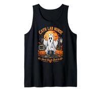 Cath Lab Nurse Halloween Spooky Ghost Cardiac Nursing Tank Top